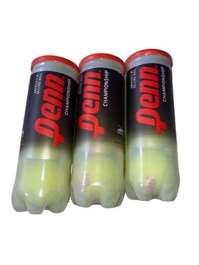 Lot of 3 Penn Championship Tennis Ball Cans – Brand New Sealed (9 Balls Total)